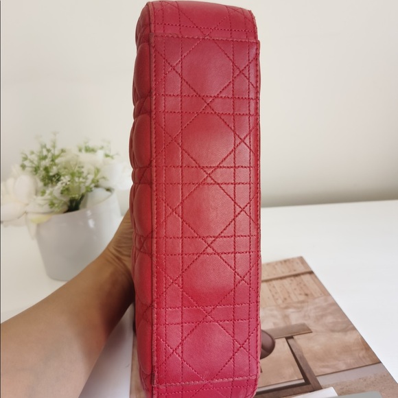 Dior Red Cannage Leather Medium Miss Dior Flap - Picture 5 of 11